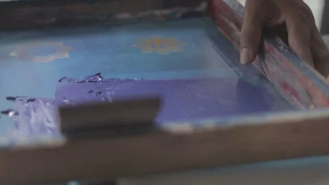 Stamp maker working at his stall on the sidewalk Stock Footage 230088456