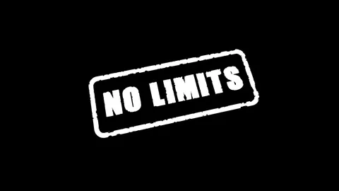 Stamp NO LIMITS Stock Footage 77345420