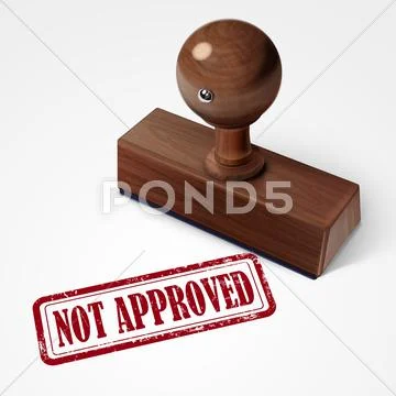 Stamp not approved in red Stock Illustration 57372188