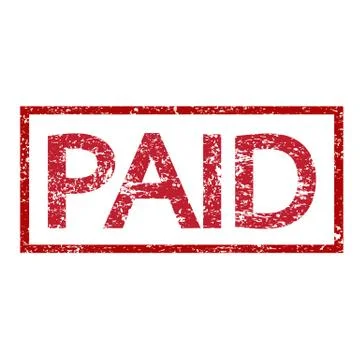 Stamp paid text Stock Illustration