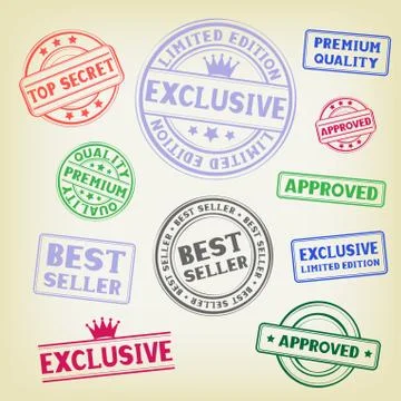 Stamp on paper background Stock Illustration