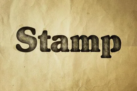 Stamp on Paper Stock Illustration