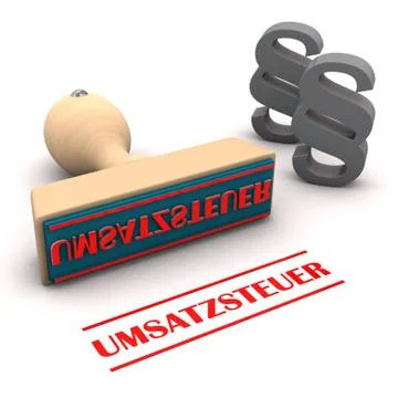 Stamp Paragraphs Umsatzsteuer Illustrazione stock