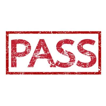 Stamp pass text Ilustración de archivo