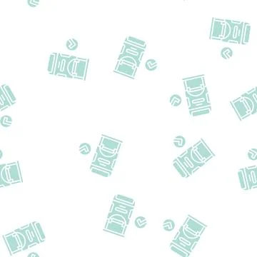 Stamp quality glyph seamless pattern 스톡 일러스트