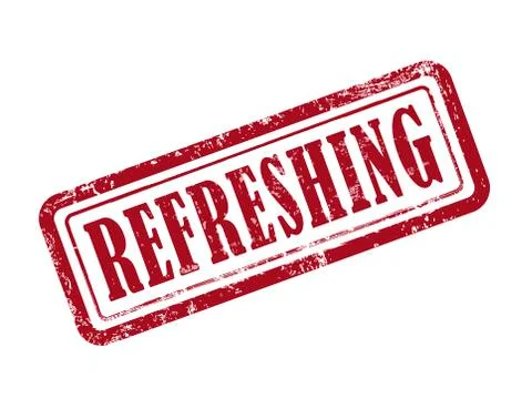 Stamp refreshing in red Stock Illustration