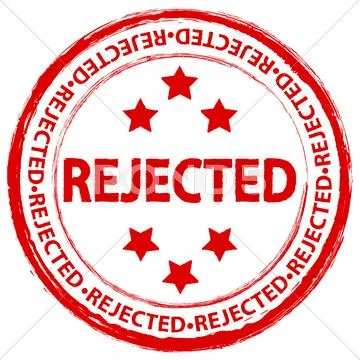 Stamp rejected 3 Stock Illustration