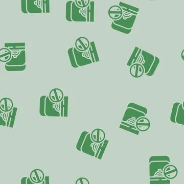 Stamp rejected glyph vector seamless pattern Stock Illustration