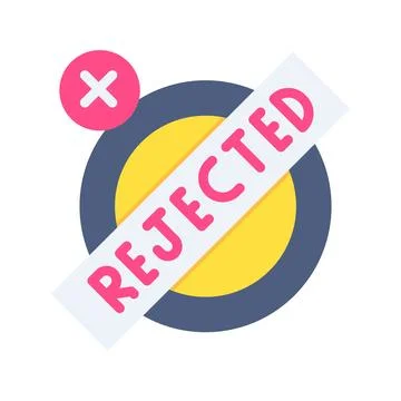 Stamp Rejected Icon Image. Stock Illustration