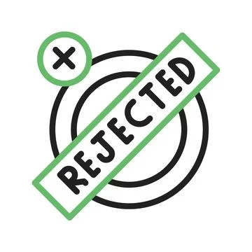 Stamp Rejected Icon Image. Stock Illustration