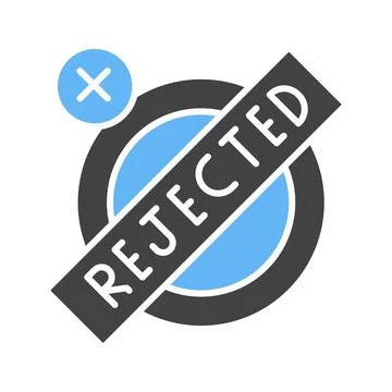 Stamp Rejected Icon Image. Stock Illustration