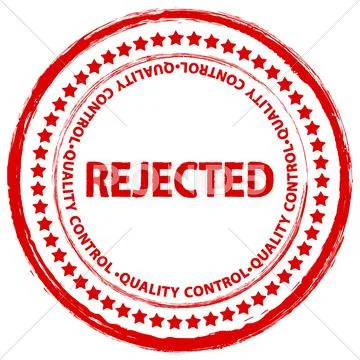 Stamp rejected Stock Illustration