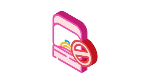Stamp rejected isometric icon animation Stock Footage 327292113