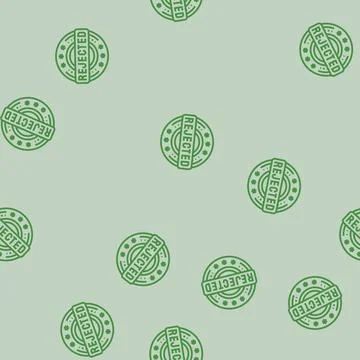 Stamp rejected line seamless pattern Stock Illustration