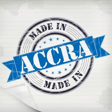 Stamp rubber Accra Stock Illustration
