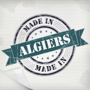 Stamp rubber Algiers Stock Illustration