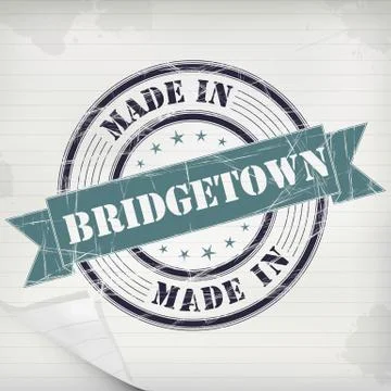 Stamp rubber Bridgetown Stock Illustration