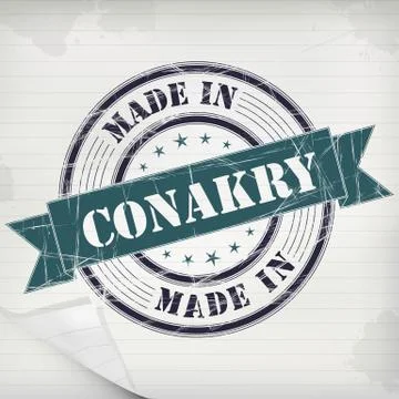 Stamp rubber Conakry Stock Illustration