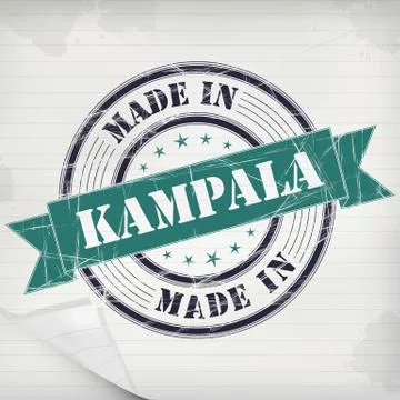 Stamp rubber Kampala 스톡 일러스트