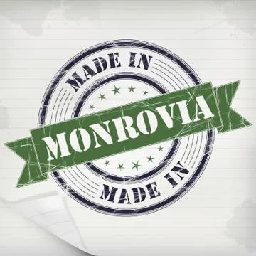 Stamp rubber Monrovia Stock Illustration