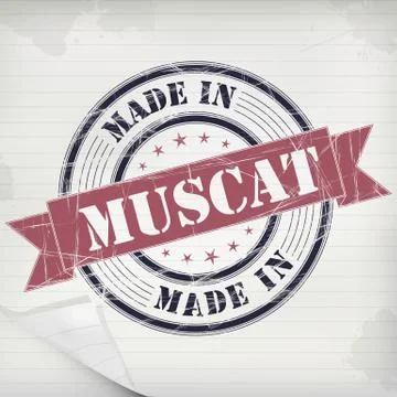 Stamp rubber Muscat Illustrazione stock
