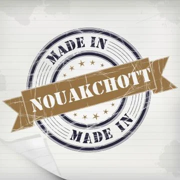 Stamp rubber Nouakchott Illustrazione stock