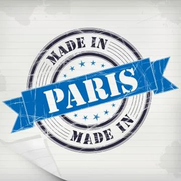 Stamp rubber Paris Illustrazione stock
