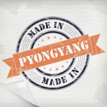 Stamp rubber Pyongyang Stock-Illustration