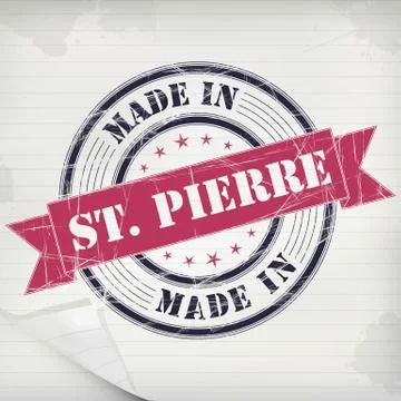 Stamp rubber St. Pierre Stock Illustration