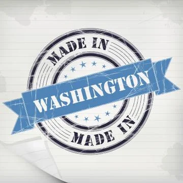 Stamp rubber Washington Illustrazione stock