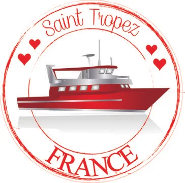 Stamp Saint-Tropez Illustrazione stock