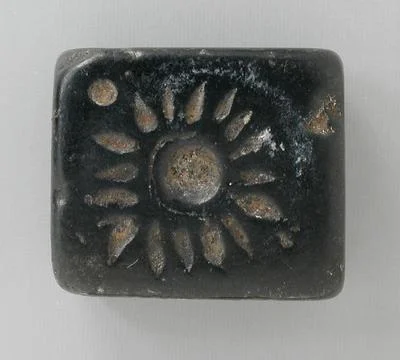 Stamp Seal, Tabloid. Northern Syria, 10th-8th century B.C.. Tools and Equip.. Stock Photos