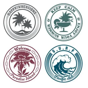 Stamp set Stock Illustration