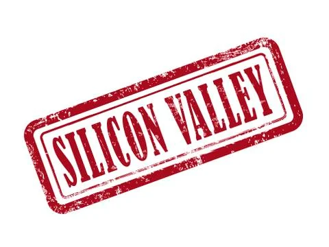 Stamp silicon valley in red Stock Illustration