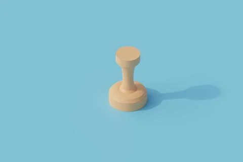Stamp single isolated object. 3d render illustration 库存插图