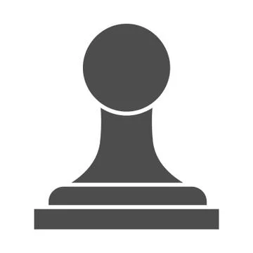 Stamp solid icon, office supplies concept, rubber stamp sign on white background イラスト素材