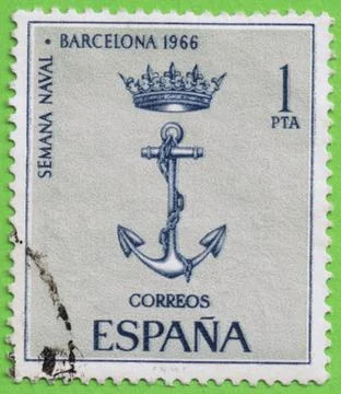 Stamp spain Fotos Stock