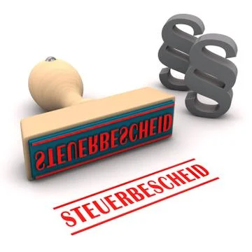 Stamp Steuerbescheid Illustrazione stock