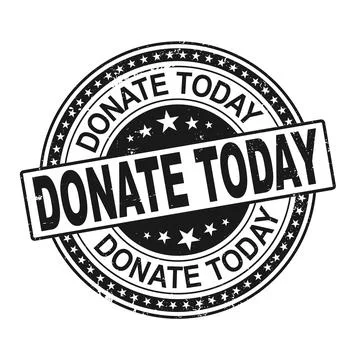 Stamp with text donate today inside, vector illustration Stock Illustration