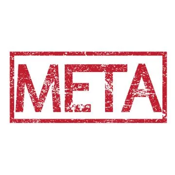 Stamp text META Stock Illustration