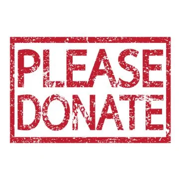 Stamp text PLEASE DONATE Stock Illustration