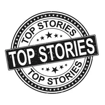 Stamp with text top stories inside, vector illustration Stock Illustration