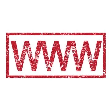 Stamp text WWW Stock Illustration