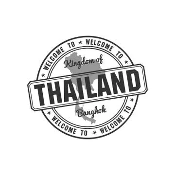 Stamp with Thailand map vector Stock Illustration