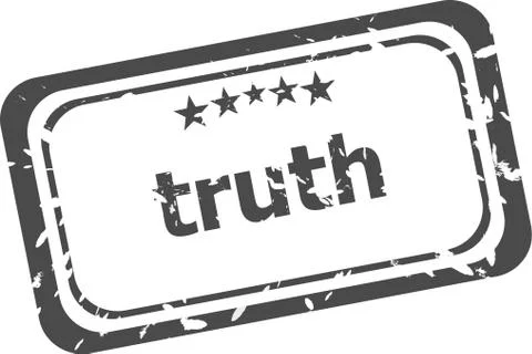 Stamp truth with text over white background Illustrazione stock