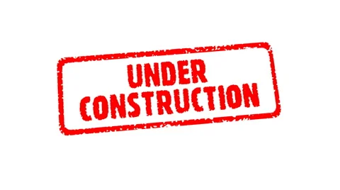 Stamp UNDER CONSTRUCTION with alpha matte Video stock 1091765