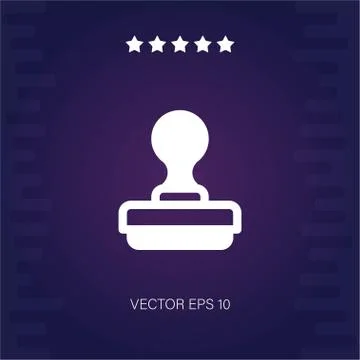 Stamp vector icon Illustration