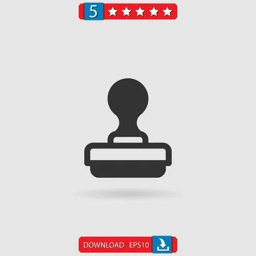Stamp vector icon Illustration