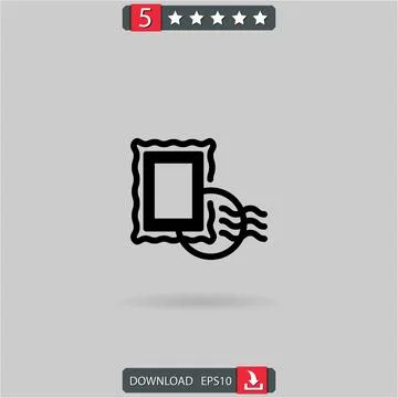 Stamp vector icon Illustration