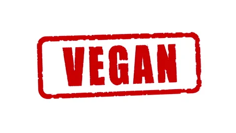 Stamp Vegan, alpha matte Stock Footage 98993818